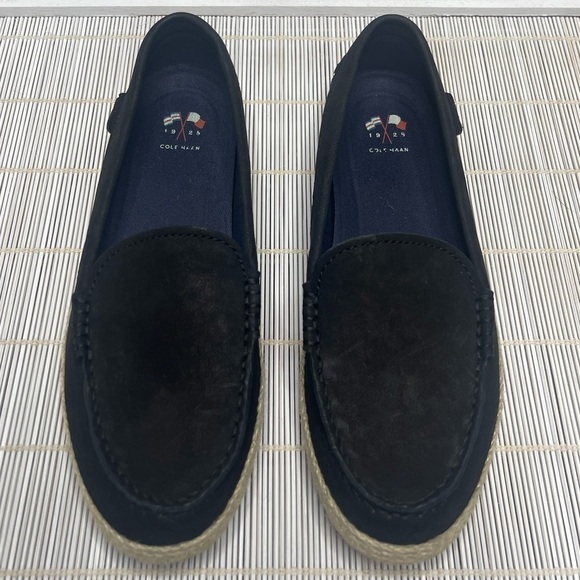 Cole Haan Nantucket Espadrille Loafers Black Size 8.5 - Picture 2 of 10